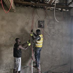 Site installation team at work